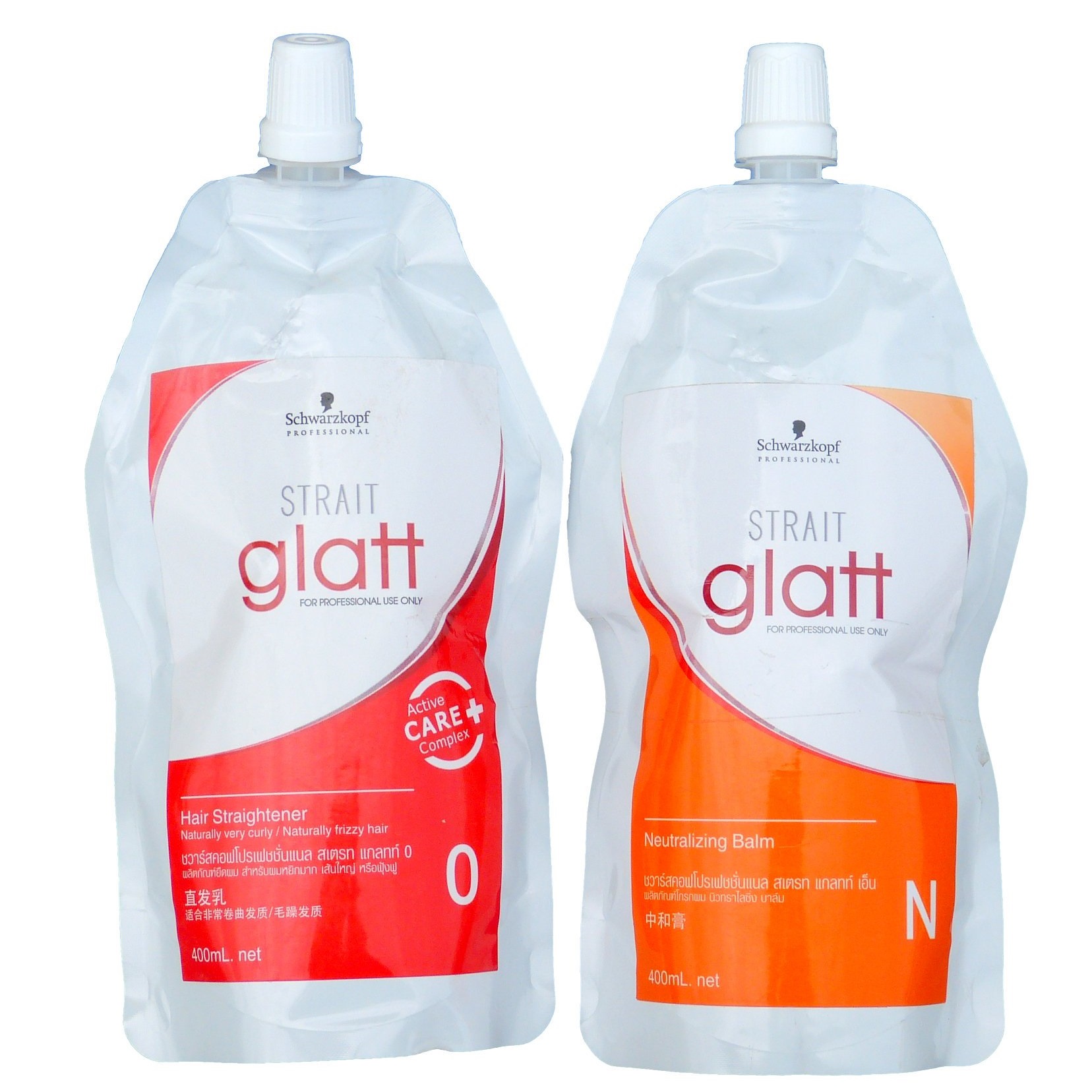 施華蔻 Strait Glatt Hair Straightener 0+N 直髮膏+中和乳(非常捲曲/毛躁髮質)400ml+400ml