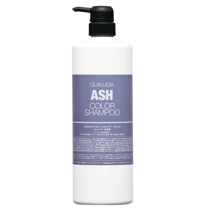 FIOLE 日本 Qualucia ASH Color Shampoo 1000ml 補色去黃洗髮水-灰色