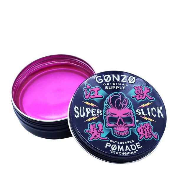 Gonzo Super Slick Stronghold Pomade 3.5oz 江獸超強抗熱水性髮蠟