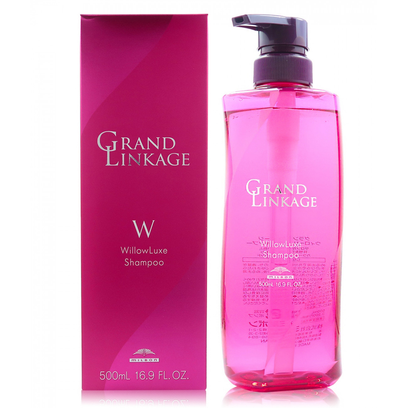Milbon 日本Grand Linkage WillowLuxe Shampoo(For Normal Hair)500ml 柔韌修護洗頭水(適合普通髮質)