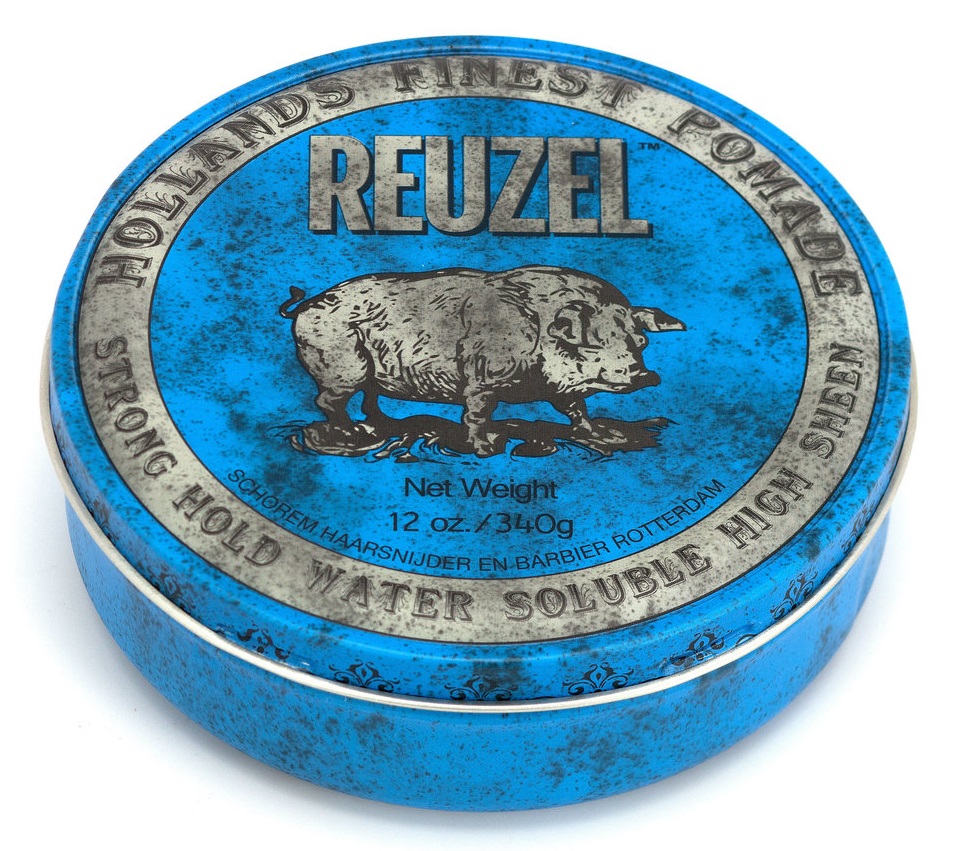Reuzel Blue Pomade Strong Hold Water Soulable 藍豬超強水性髮蠟 12oz/ 340g