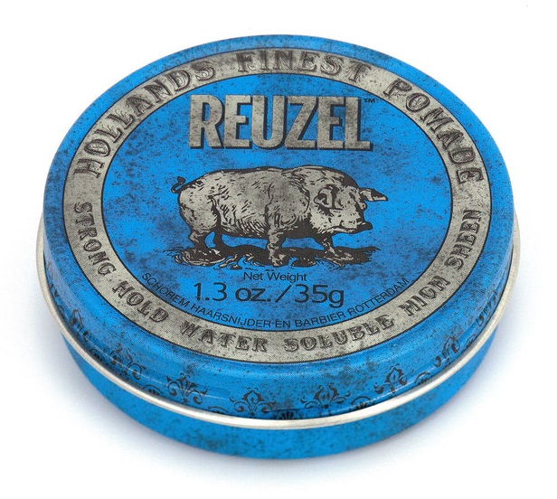 Reuzel Blue Pomade Strong Hold Water Soulable 藍豬超強水性髮蠟 1.3oz/ 35g