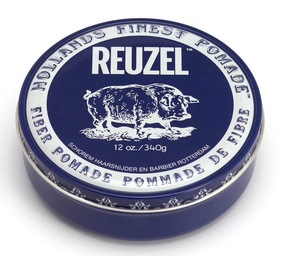 Reuzel Dark Blue Fiber Pomade 深藍豬強力纖維水性髮泥 12oz/ 340g