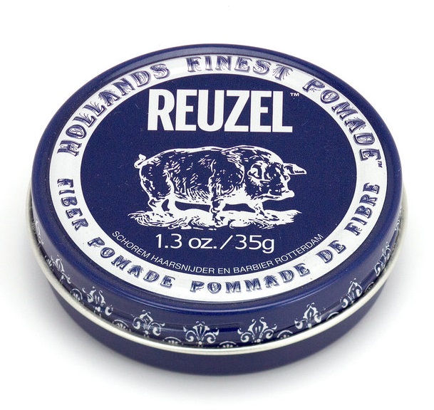 Reuzel Dark Blue Fiber Pomade 深藍豬強力纖維水性髮泥 1.3oz/ 35g