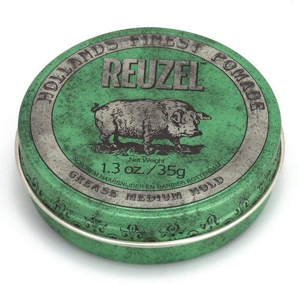 Reuzel Green Pomade Grease Medium Hold 綠豬中強油性髮蠟 1.3oz/ 35g