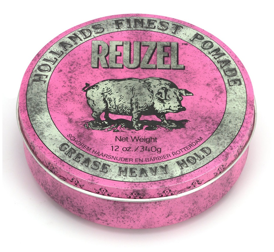 Reuzel Pink Grease Heavy Hold 粉紅豬超強油性髮蠟 12oz/ 340g