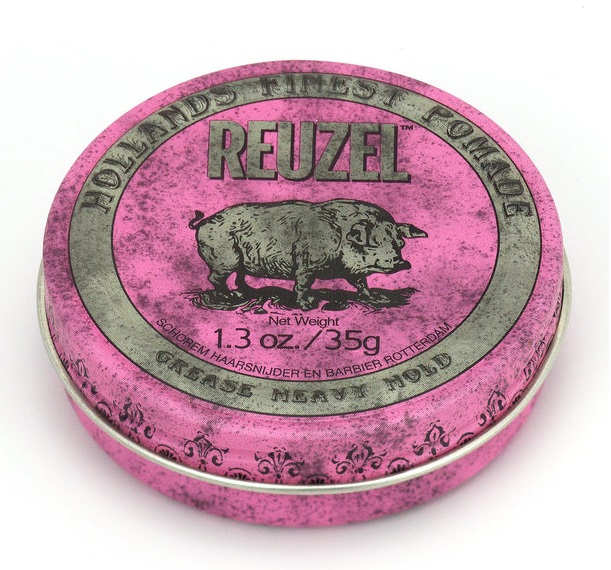 Reuzel Pink Grease Heavy Hold 粉紅豬超強油性髮蠟 1.3oz/ 35g